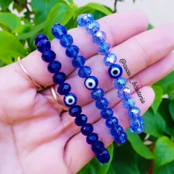 Pulsera swarovski azul tres tonalidades