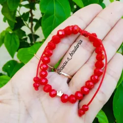 Pulsera swarovski rojo tomate 👑