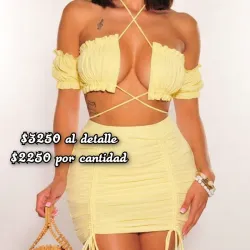 Conjunto de Saya rizado