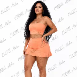 Conjunto Saya corta de vuelos