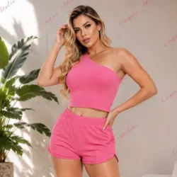 Juego de short y blusa doble tirantes