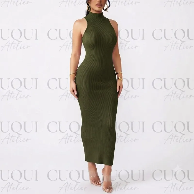 Vestido cuello tortuga