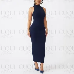 Vestido cuello tortuga