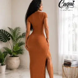 Vestido maxi elegante de pulover