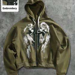 💚 Abrigo con pedrería — Verde 