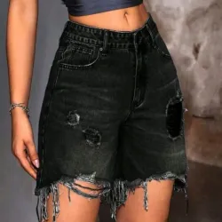 🖤 Bermuda de mezclilla — Gris Oscuro