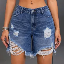 💙 Bermuda mezclilla— Azul