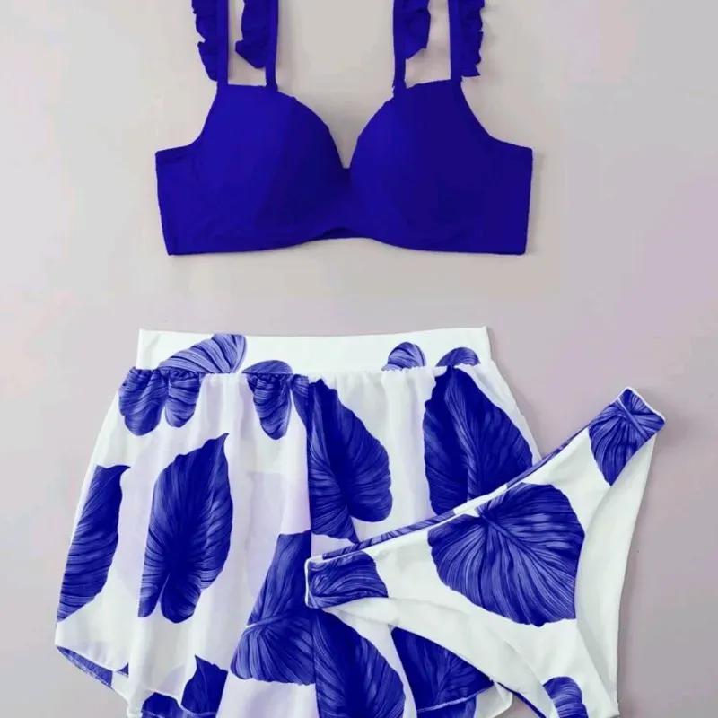 Bikini azul con shorts 