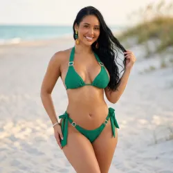 💚 Bikini con brillos — Verde