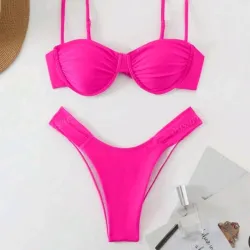 Bikini de aro rosa fucsia