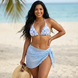 💙 Bikini con pañoleta — Azul 