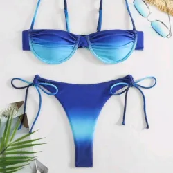 Bikini hilo con aro azul