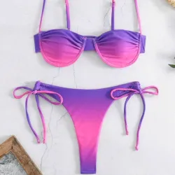 Bikini hilo con aro morado
