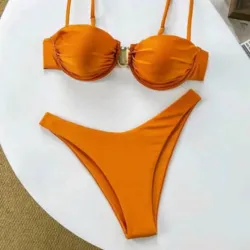Bikini naranja con aro