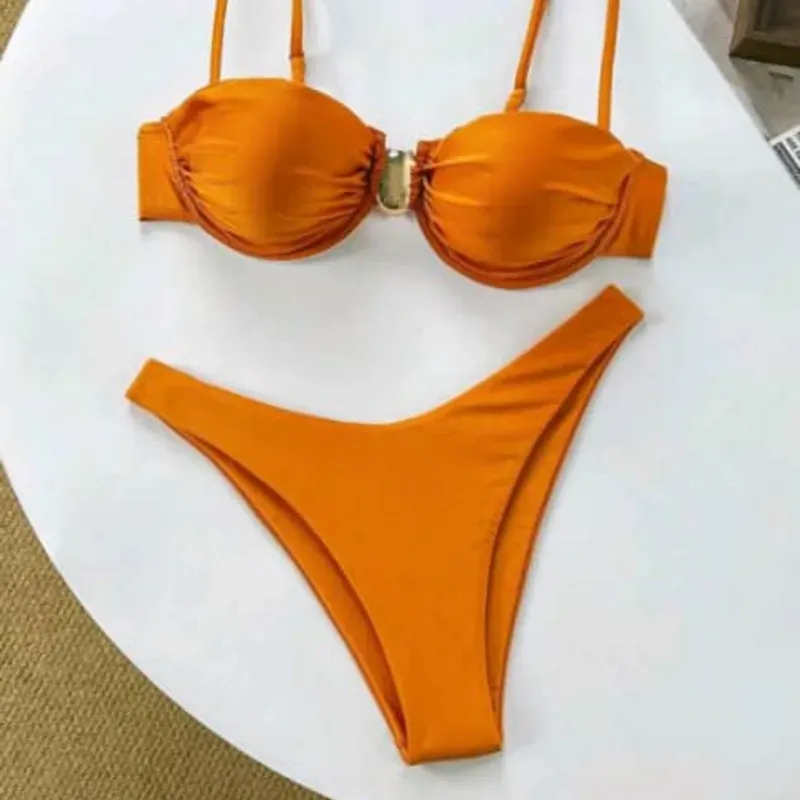 Bikini naranja con aro