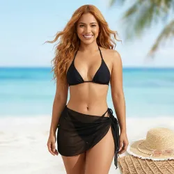 🖤 Bikini con pañoleta — Negro