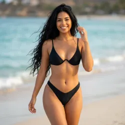 Bikini negro de aro rígido 