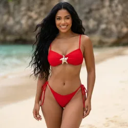 ❤️ Bikini con estrella — Rojo 