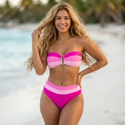 🩷 Bikini sin tirantes — Rosado 