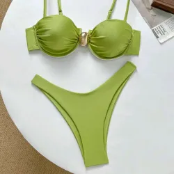 Bikini verde con aro