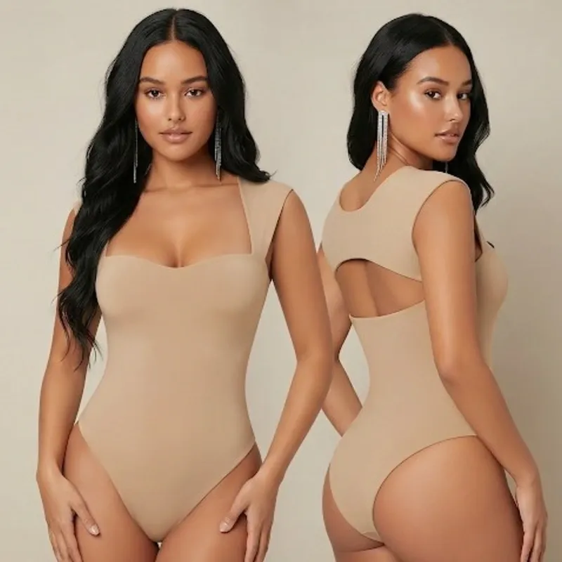 🤎 Body escote corazón — Beige