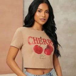 🤎 Camiseta con diseño — Beige