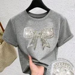 Camiseta con mangas gris