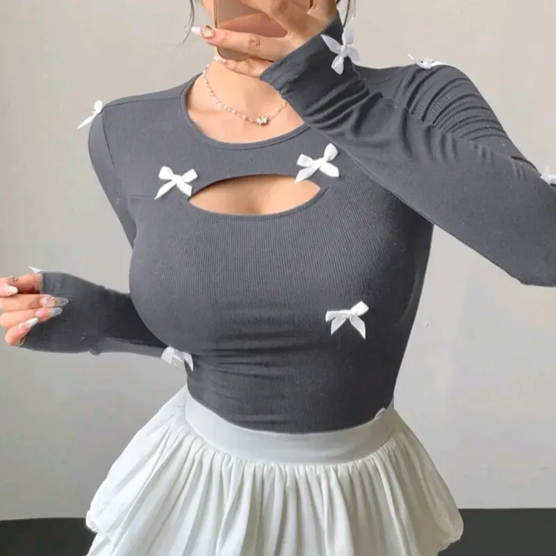 Camiseta manga larga d lazos