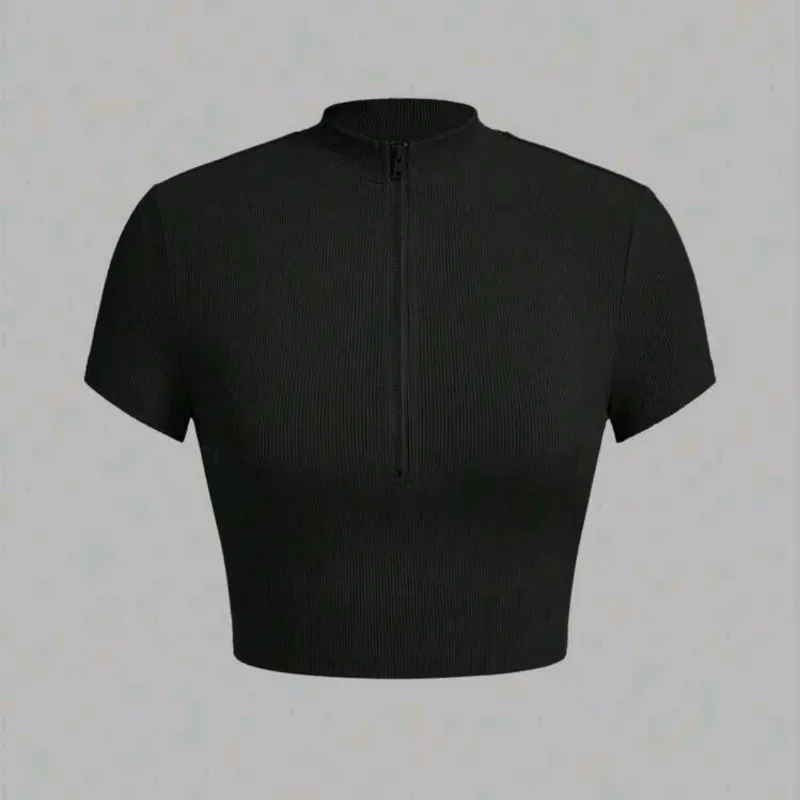 🖤 Camiseta con ziper — Negro
