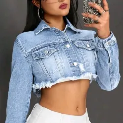 🩵 Chaqueta de mezclilla — Azul