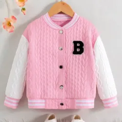 🩷 Chaqueta universitaria — Rosada 