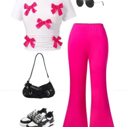 Conjunto d dos piezas top con lazo 