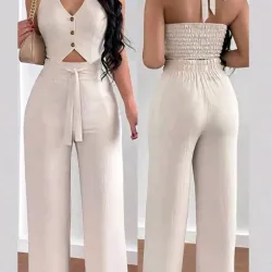 Conjunto d dos piezas  top sin espalda