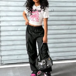 🖤🤍 Conjunto de blusa y pantalón — Negro/ Blanco