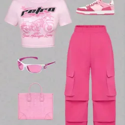 🩷 Conjunto de blusa y pantalón — Rosado