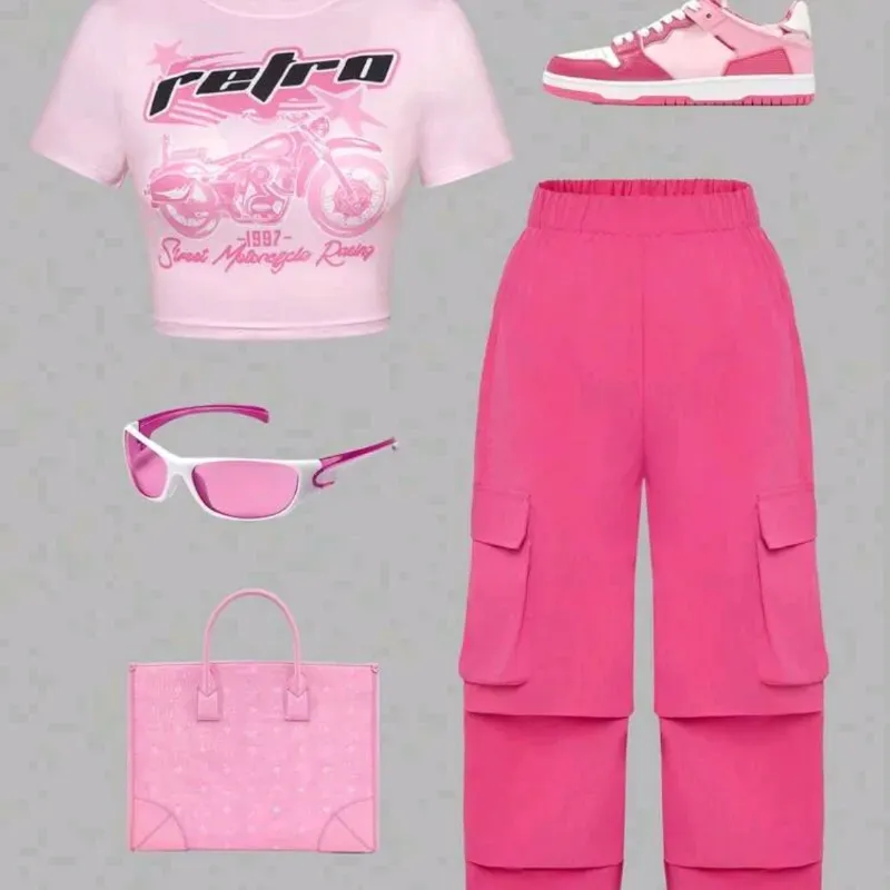 🩷 Conjunto de blusa y pantalón — Rosado