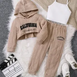 🤎 Conjunto de blusa,  pantalón y abrigo — Beige