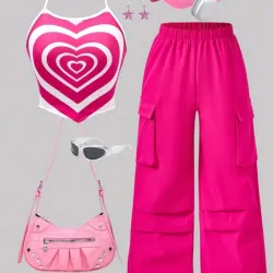 🩷 Conjunto de blusa y pantalón — Rosado