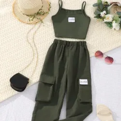 💚 Conjunto de blusa y pantalón — Verde