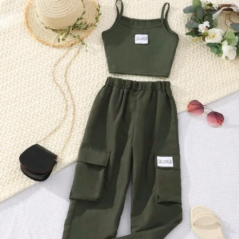 💚 Conjunto de blusa y pantalón — Verde
