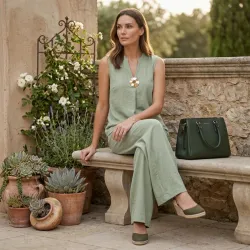 💚 Conjunto de blusa y pantaloneta — Verde