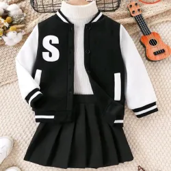 🖤 Conjunto de chaqueta y falda — Negro