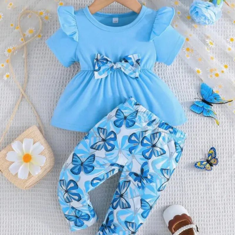 💙 Conjunto de licra y blusa — Azul