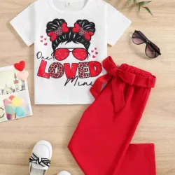 ❤️ Conjunto de pantalón y blusa — Rojo