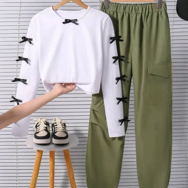 💚🤍 Conjunto de pantalón y enguatada — Verde/ Blanco 