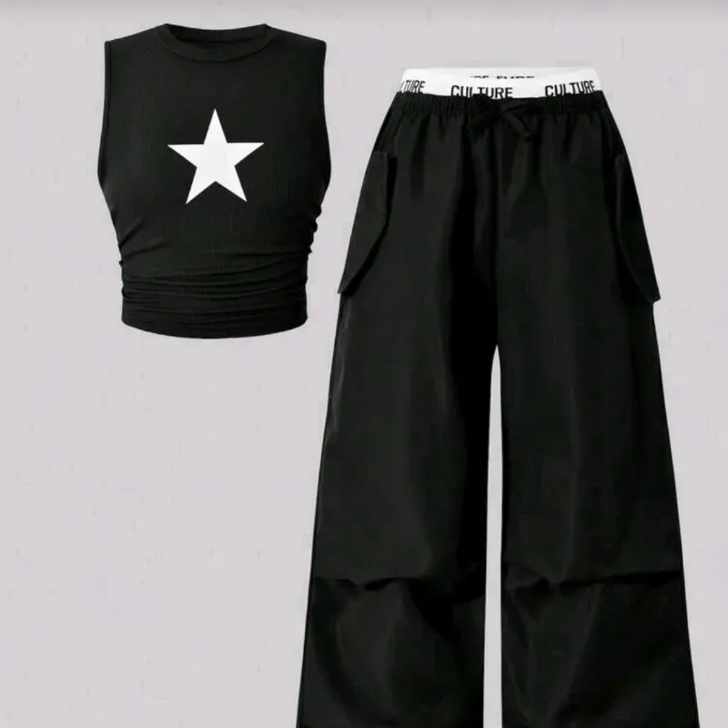 🖤 Conjunto de pantalón y top — Negro