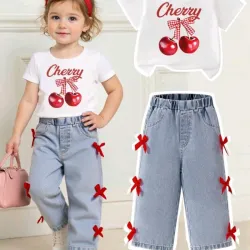 Conjunton pantalón y camiseta cherry