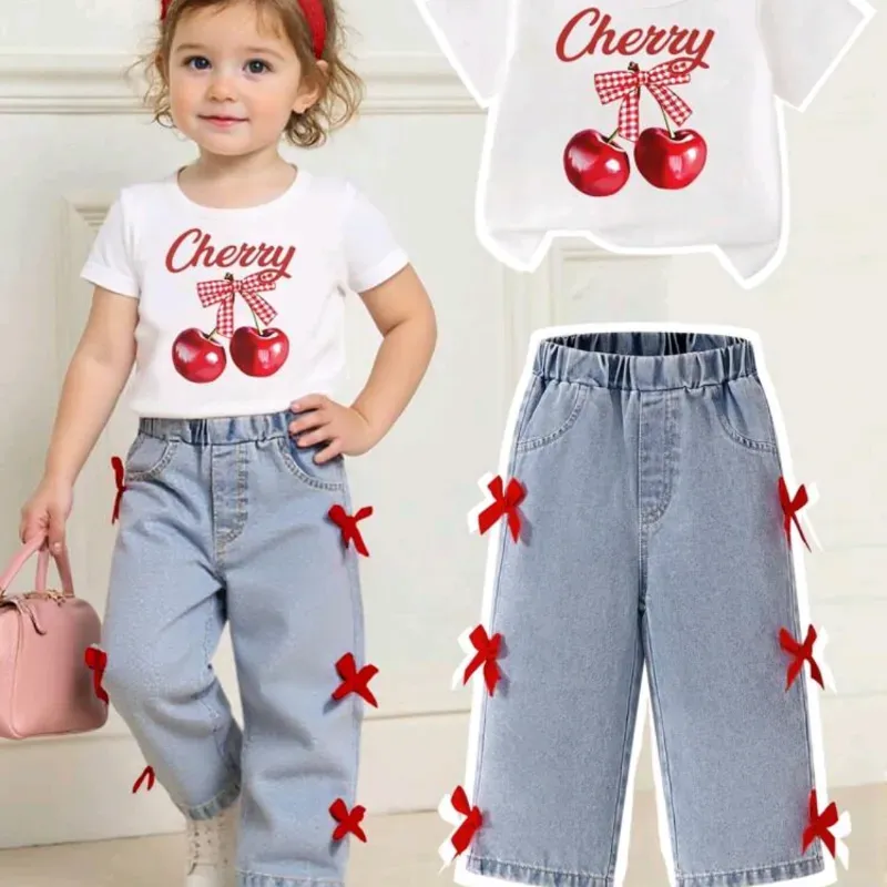 Conjunton pantalón y camiseta cherry