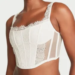 🤍 Corsé Victoria's Secret  — Blanco