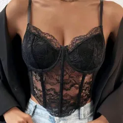 Corset negro encaje